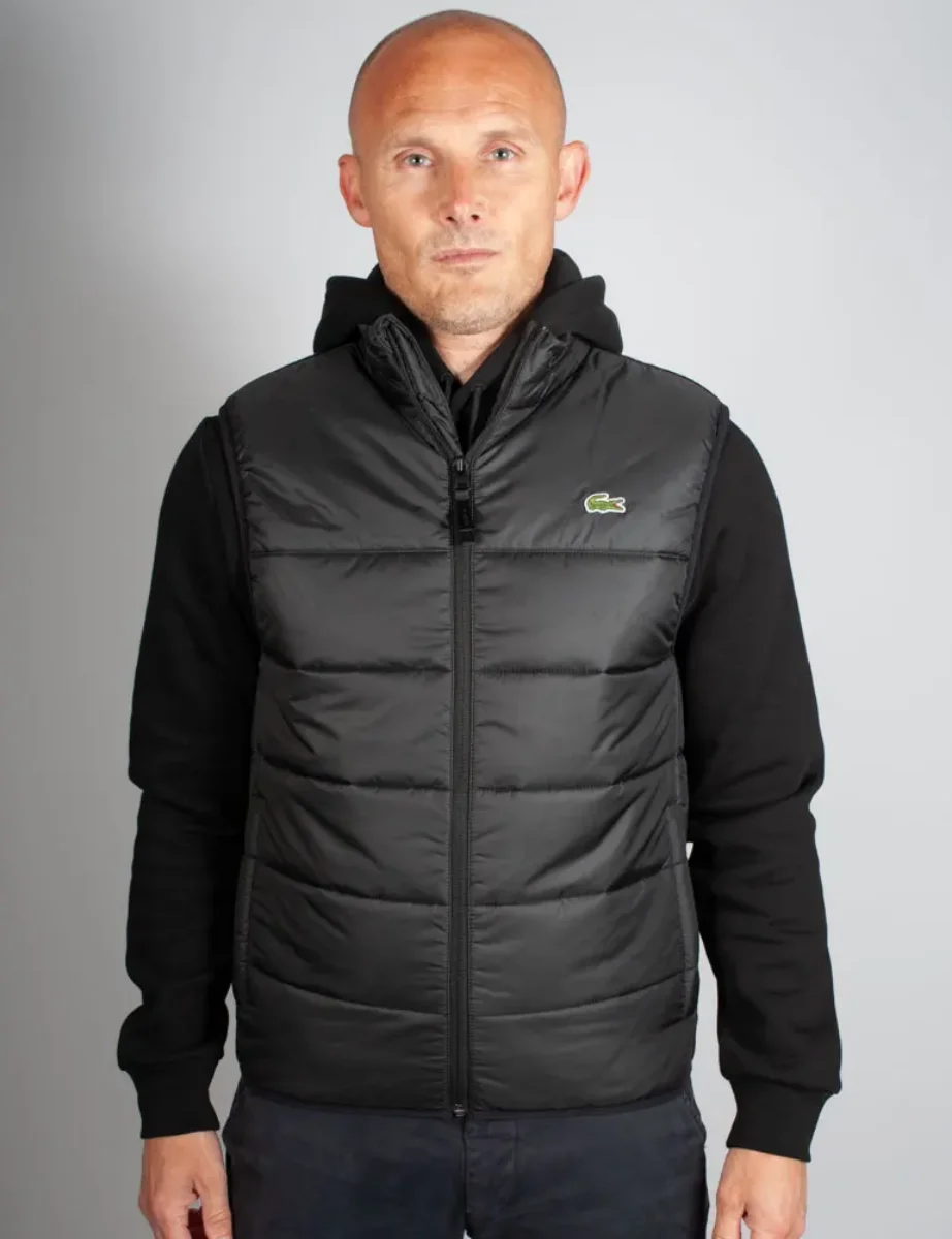 Lacoste Water Repellent Blouson Gilet | Black