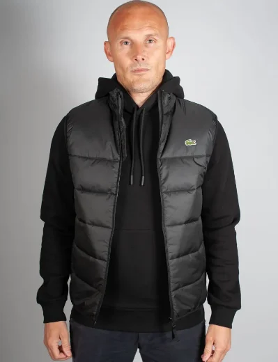 Lacoste Water Repellent Blouson Gilet | Black