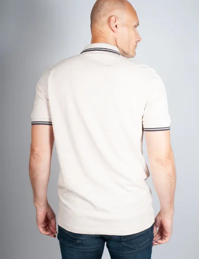 Fred Perry Twin Tipped Polo Shirt | Porridge Marl / Grey