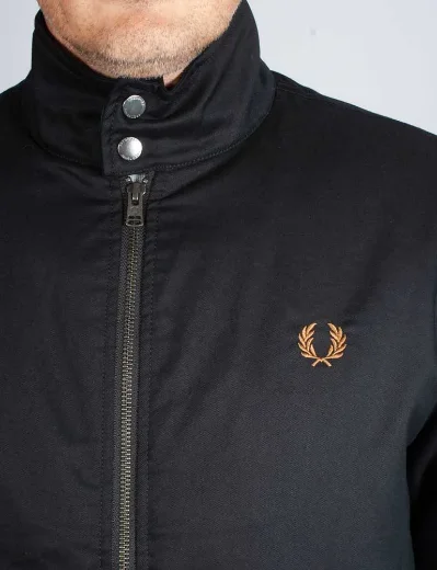 Fred Perry Padded Harrington Jacket | Black