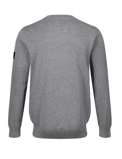 Luke EST 1977 Berwick Crew Neck Sweater | Mid Marl Grey