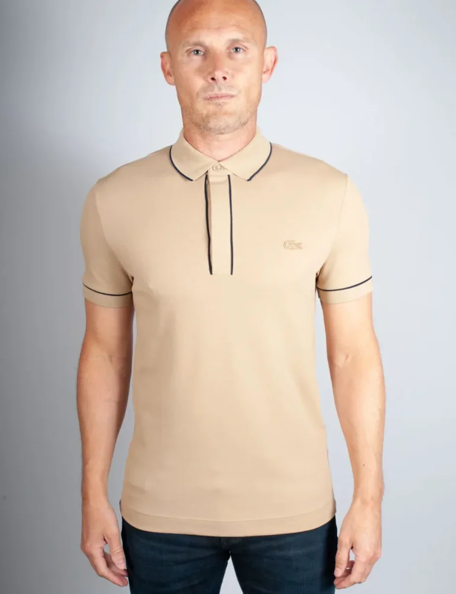 Lacoste Men's Smart Paris Polo With Contrast Trim | Beige