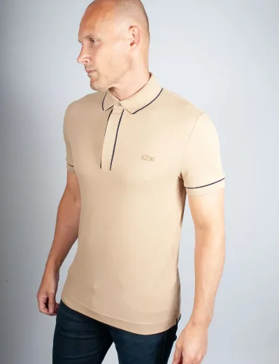 Lacoste Men's Smart Paris Polo With Contrast Trim | Beige