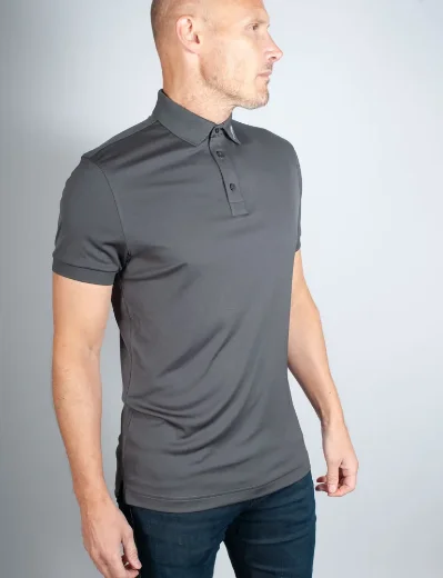 J Lindeberg Tour Tech Regular Fit Golf Polo | Asphalt