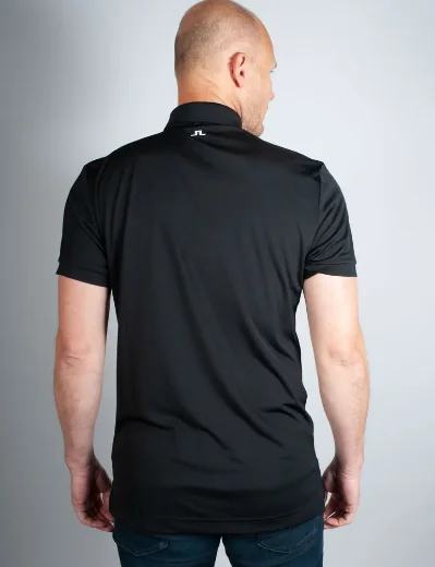 J Lindeberg Tour Tech Regular Fit Golf Polo | Black