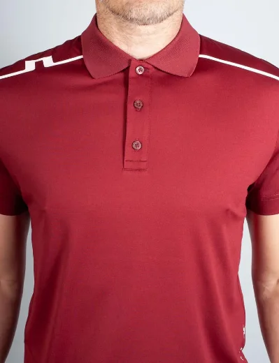 J.Lindeberg Lionel Regular Fit Polo Shirt | Cabernet