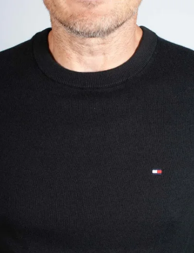 Tommy Hilfiger Pima Cotton Cashmere Crew Neck Jumper | Black