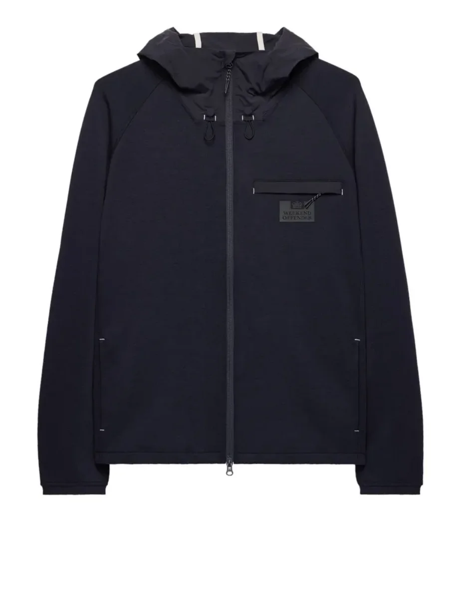 Weekend Offender Reutemann Zip Through Hoodie | Navy