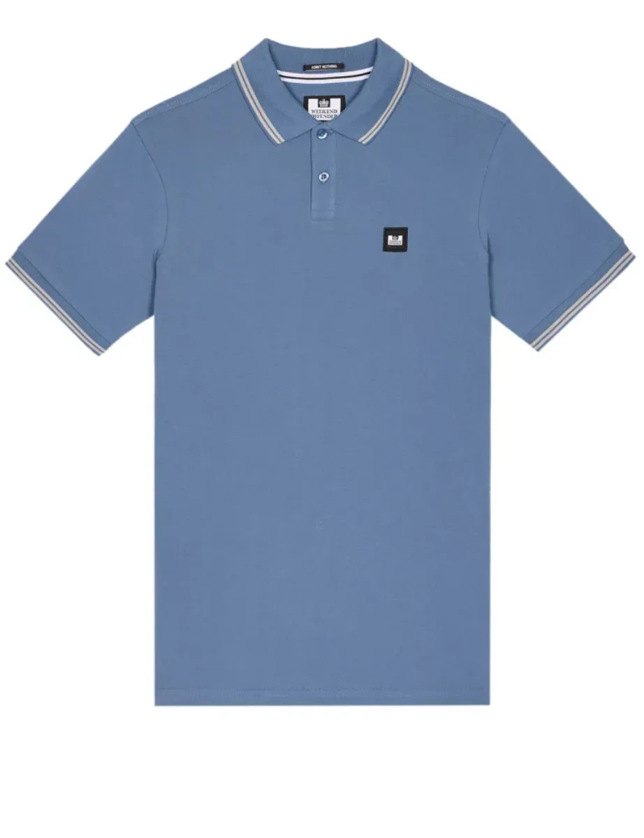 Weekend Offender Farina Double Tipped Polo | Baltic Blue