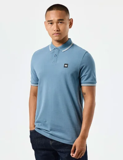 Weekend Offender Farina Double Tipped Polo | Baltic Blue