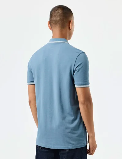 Weekend Offender Farina Double Tipped Polo | Baltic Blue