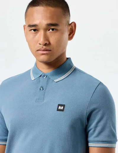 Weekend Offender Farina Double Tipped Polo | Baltic Blue