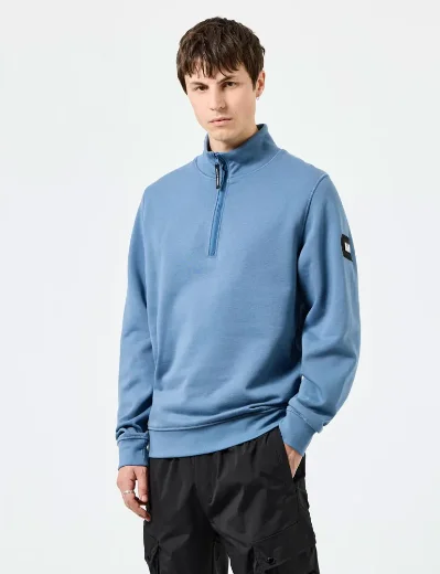 Weekend Offender Kraviz Quarter Zip Sweatshirt | Baltic Blue