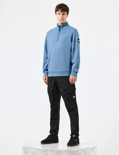 Weekend Offender Kraviz Quarter Zip Sweatshirt | Baltic Blue