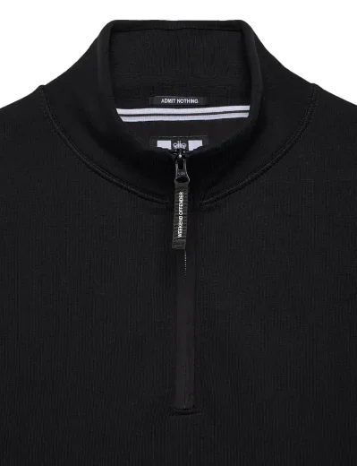 Weekend Offender Kraviz Quarter Zip Sweatshirt | Black