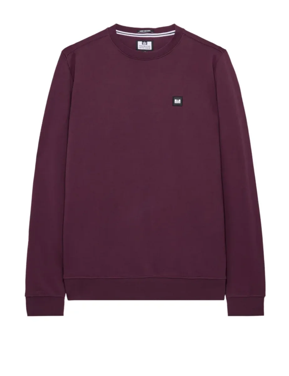 Weekend Offender Ferrer Crew Neck Sweater | Acai Berry