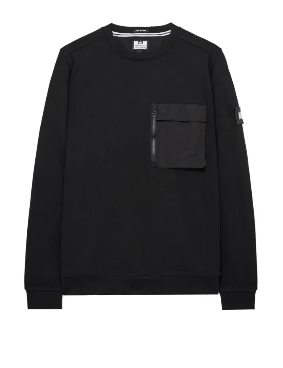 Weekend Offender Neve Nylon Pocket Sweater | Black