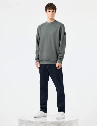 Weekend Offender F BOMB Crew Neck Sweater | Zinc