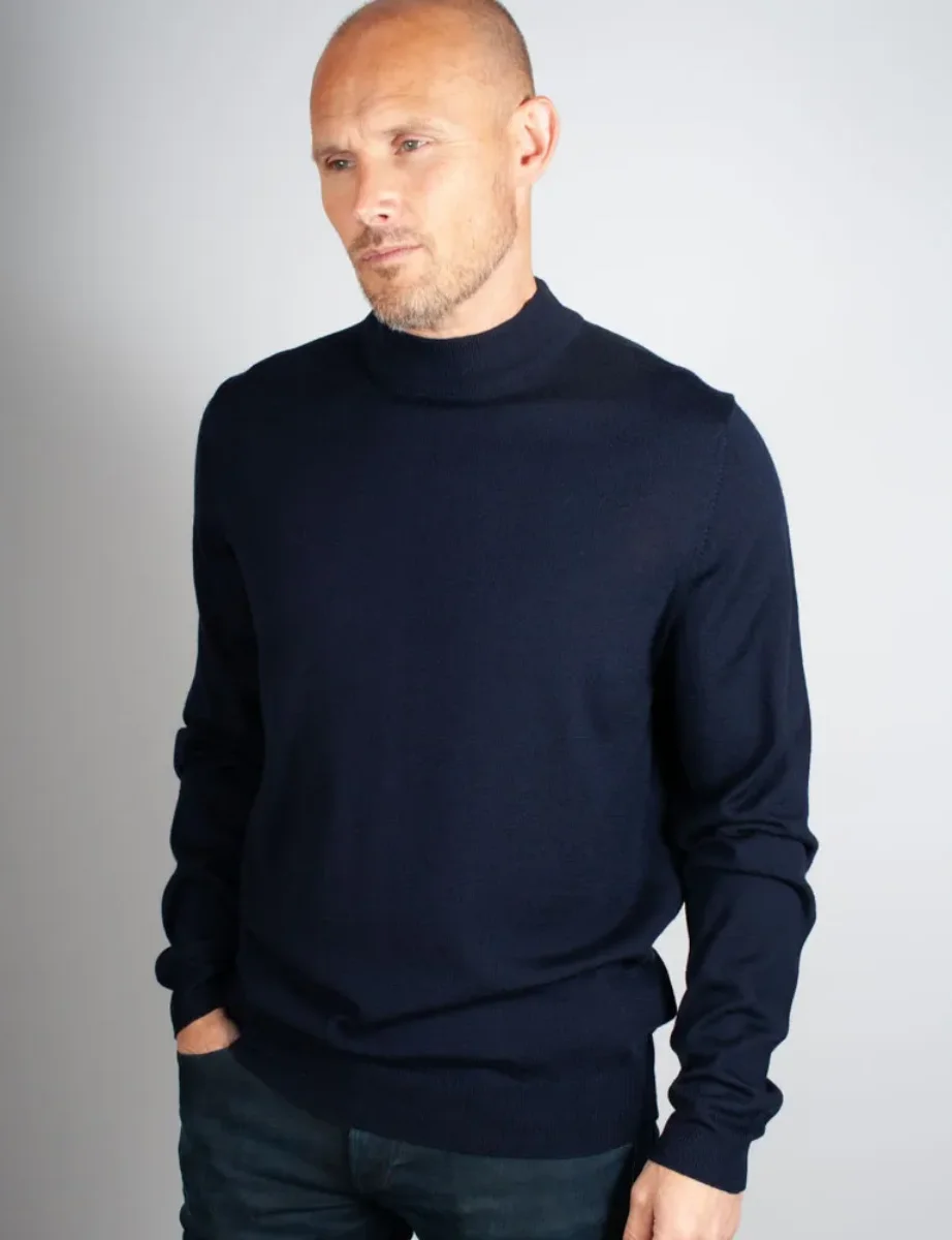 J.Lindeberg Korman Merino Turtle Neck | Navy