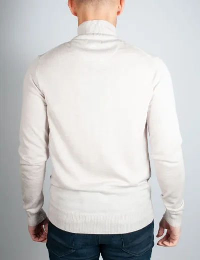 J.Lindeberg Kian Half Zip Knitted Sweater | Moonbeam