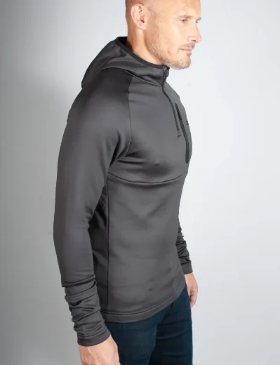 J.Lindeberg Adam Quarter Zip Hoodie | Asphalt