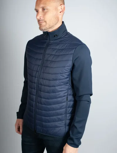 J.Lindeberg Holden Quilt Hybrid Jacket | Navy