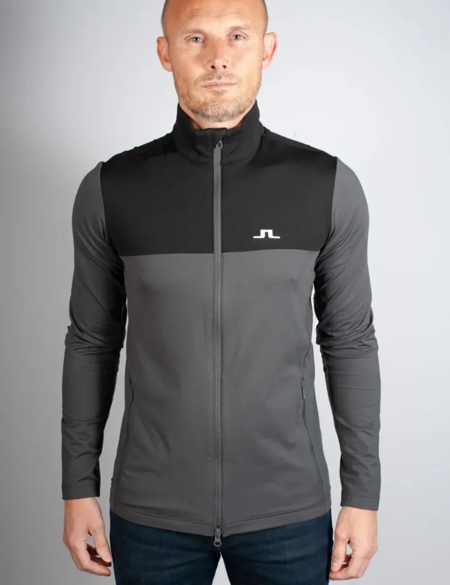 J.Lindeberg Banks Full Zip Sweatshirt | Asphalt