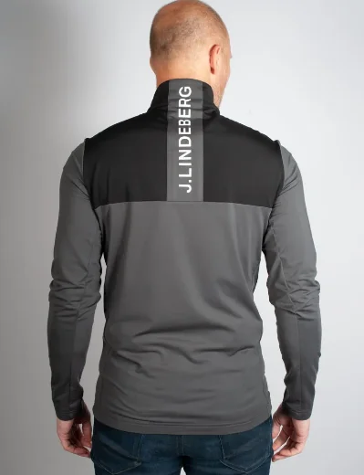 J.Lindeberg Banks Full Zip Sweatshirt | Asphalt