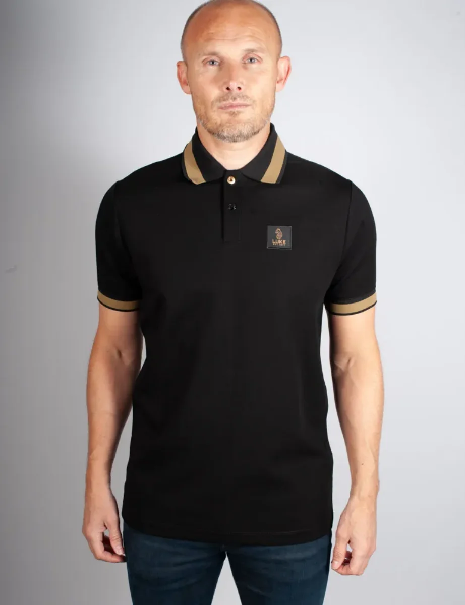 Luke EST 1977  Makati Polo Shirt | Black