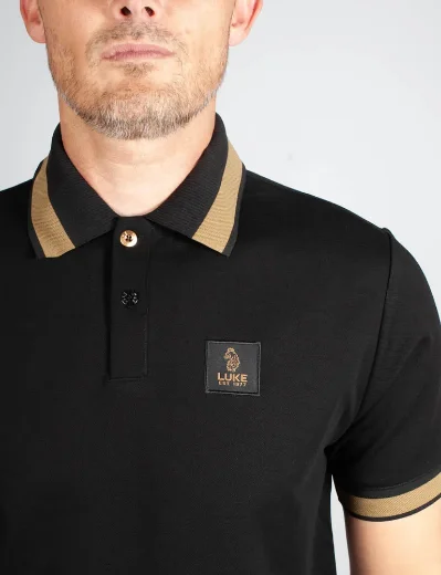 Luke EST 1977  Makati Polo Shirt | Black