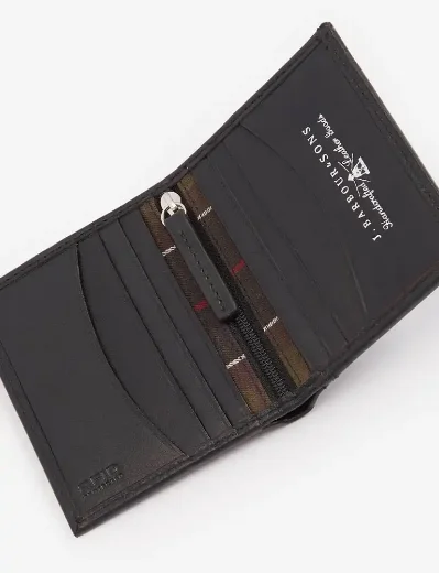 Barbour Colwell Small Billfold Wallet | Black