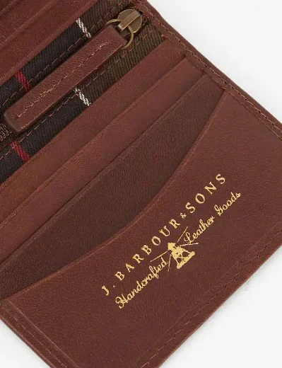 Barbour Colwell Small Billfold Wallet | Brown