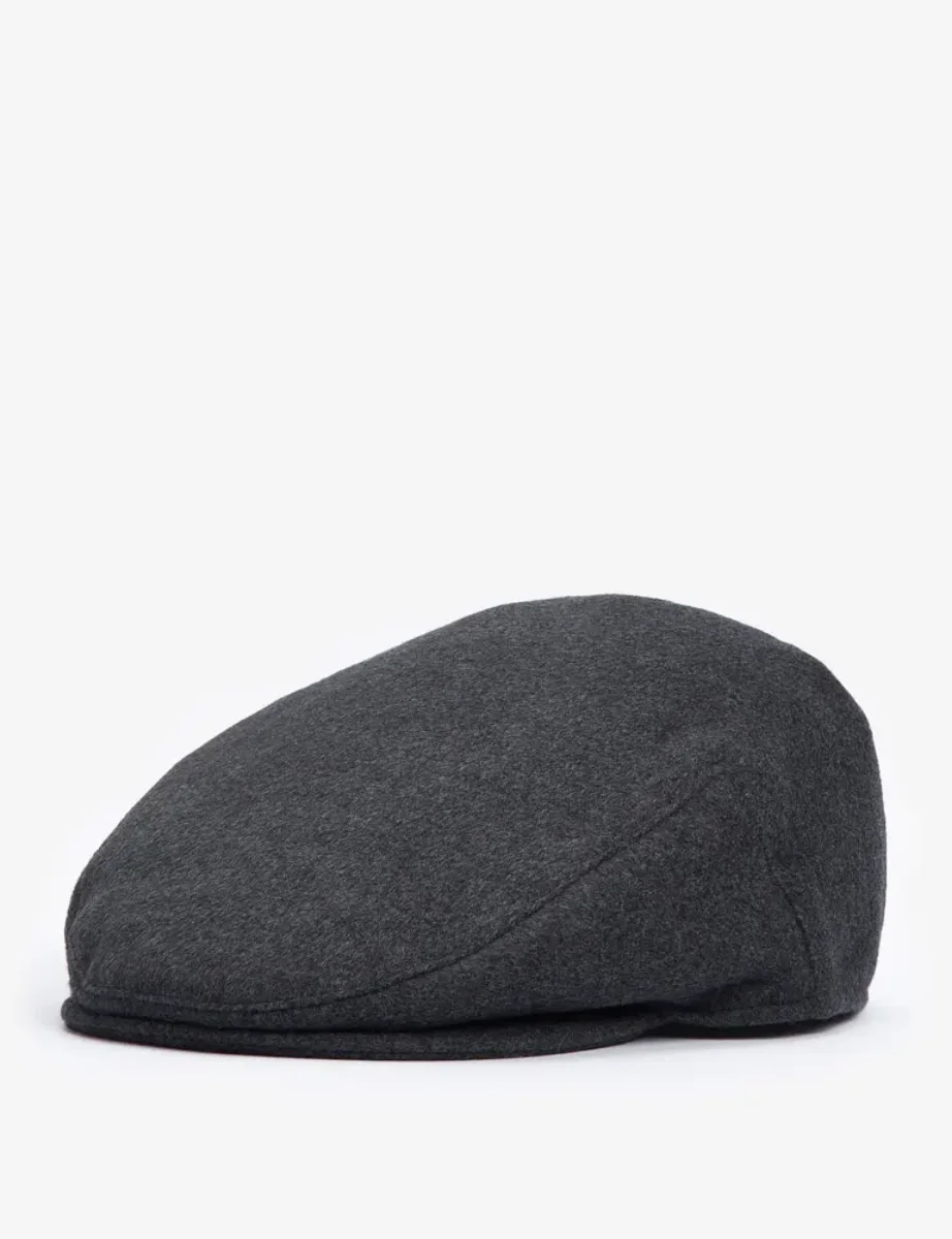 Cockney Rebel Fashions. Barbour Conon Flat Cap Charcoal