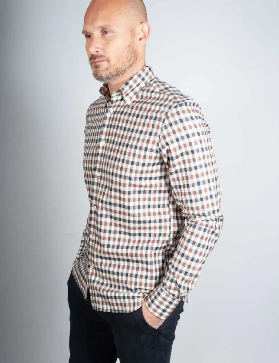 Aquascutum Active Club Check Long Sleeve Shirt 