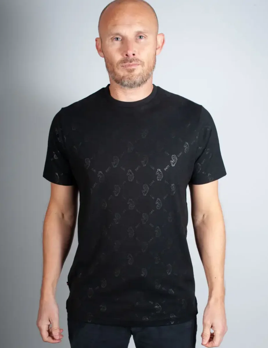 Luke Est 1977 Lineker Overprint T-Shirt | Black