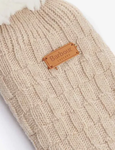 Barbour Women's Cable Knit Lounge Socks | Oatmeal