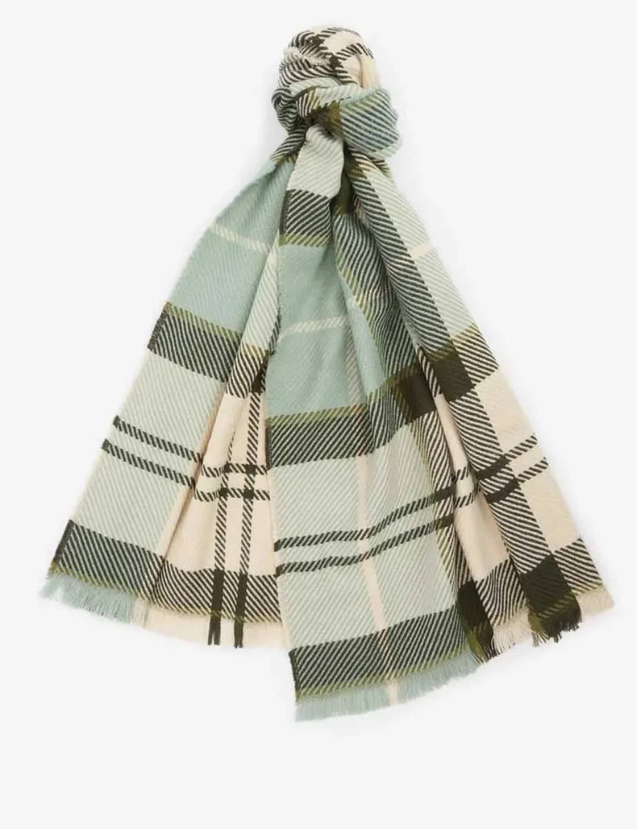 Barbour Women's Tartan Scarf | Soft Mint