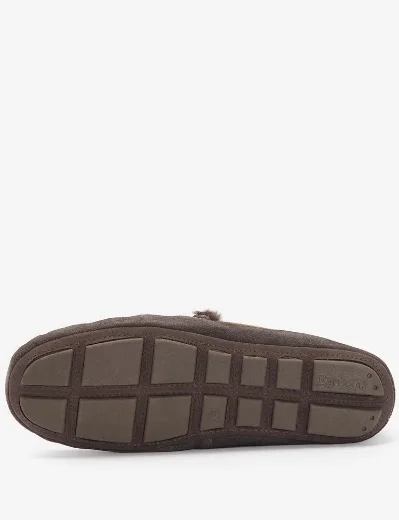 Barbour Monty Slipper | Brown Suede