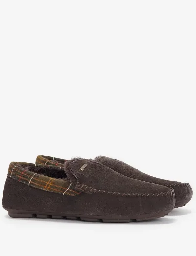 Barbour Monty Slipper | Brown Suede