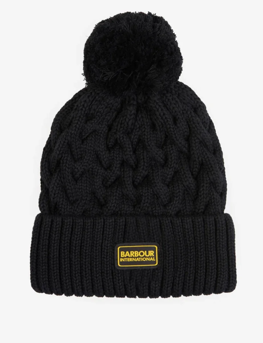 Barbour Intl Drift Cable Beanie| Black