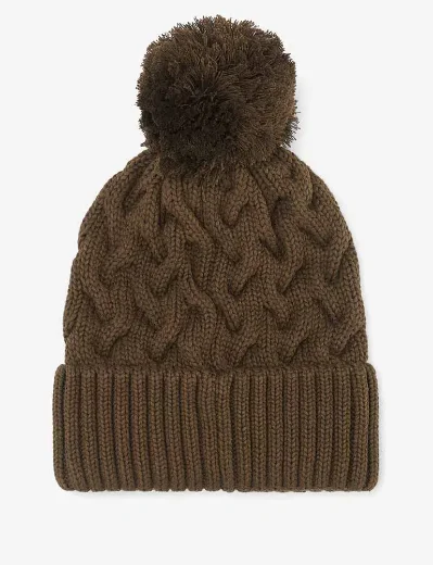 Barbour Gainford Cable Beanie | Olive