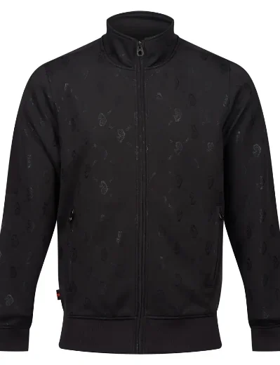 Luke Est1977 Ronaldo Zip Track Top | Black