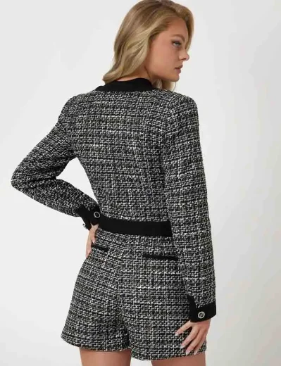 Guess Women's Yvonne Tweed Jacket | Black