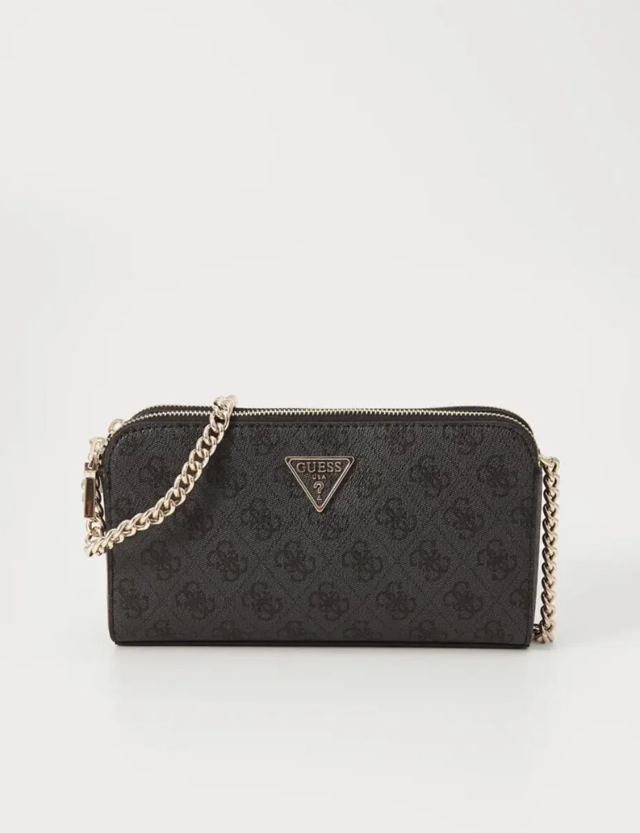 Guess Eco Erica 4G Logo Status Crossbody Bag | Coal