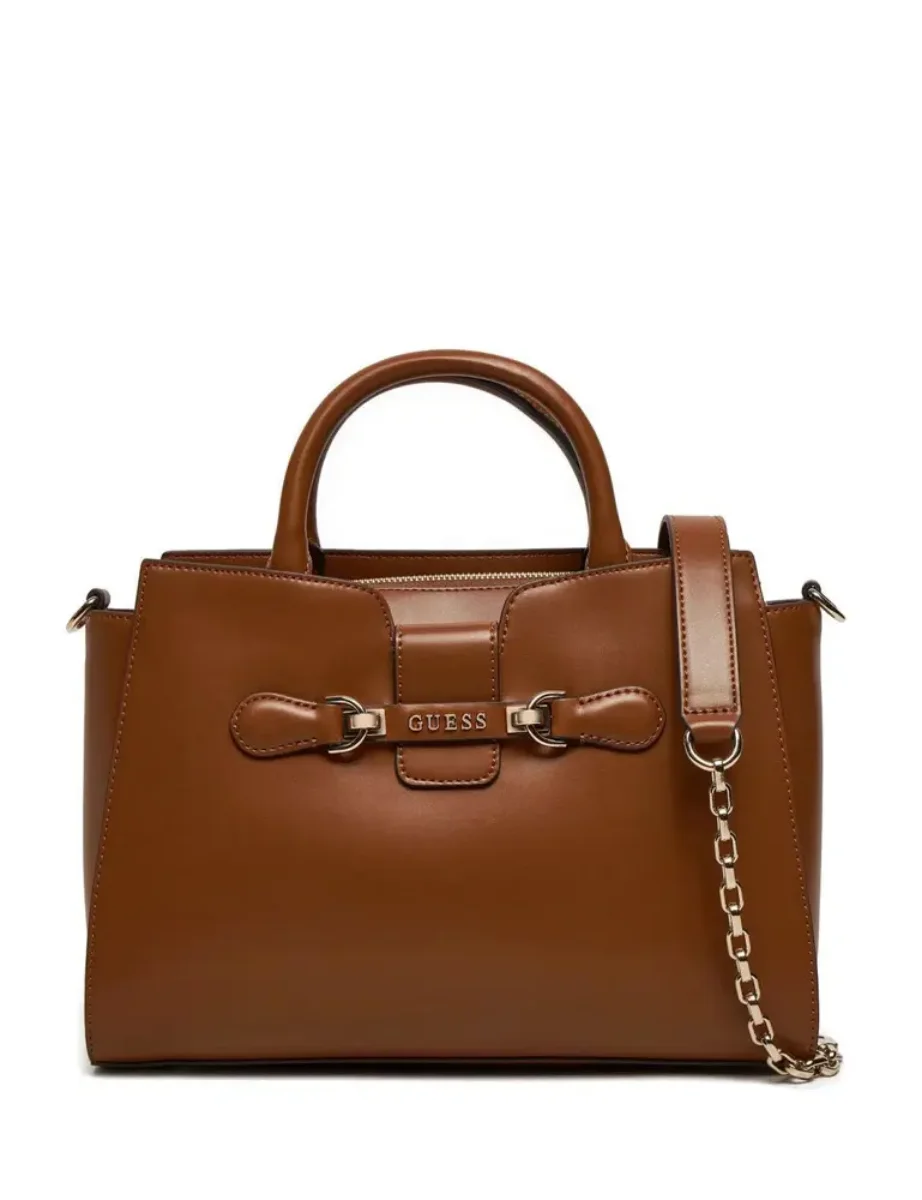 Guess Nolana Faux Leather Multiway Handbag / Cognac