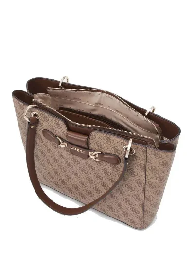 Guess Nolana Noel 4G Logo Tote / Brown