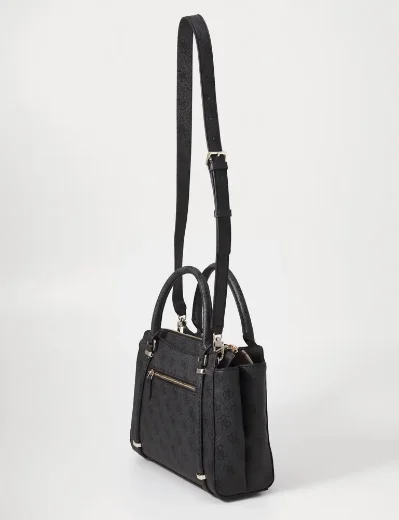 Guess Eco Erica 2 4G Logo Medium Handbag | Coal