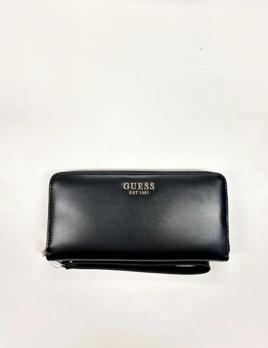 Guess Laurel Large Zip Around Purse | Black