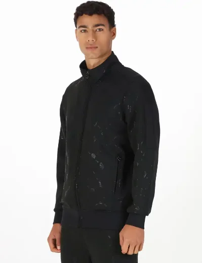 Luke Est1977 Ronaldo Zip Track Top | Black