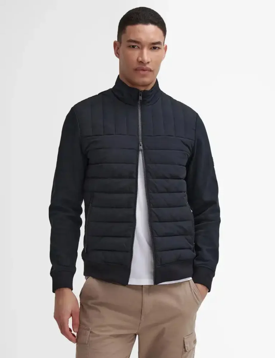 Barbour Intl Counter Quilted Sweater | Black